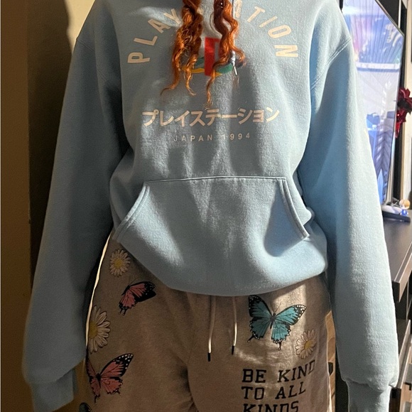 Sony PlayStation Light Blue Hoodie for Men - Picture 3 of 6